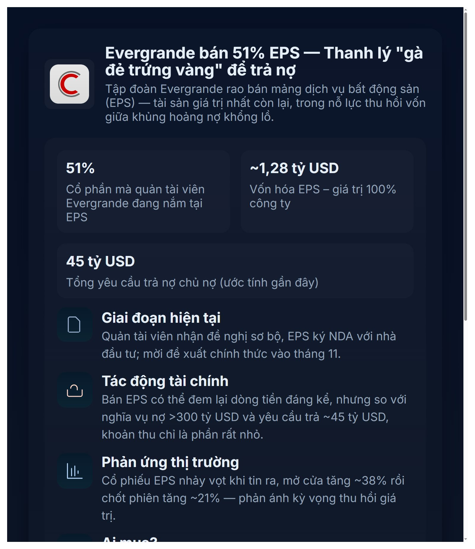 Evergrande b&aacute;n mảng dịch vụ BĐS để trả nợ: Kết th&uacute;c một kỷ nguy&ecirc;n, mở ra giai đoạn thanh l&yacute; "g&agrave; đẻ trứng v&agrave;ng" - Ảnh 2.