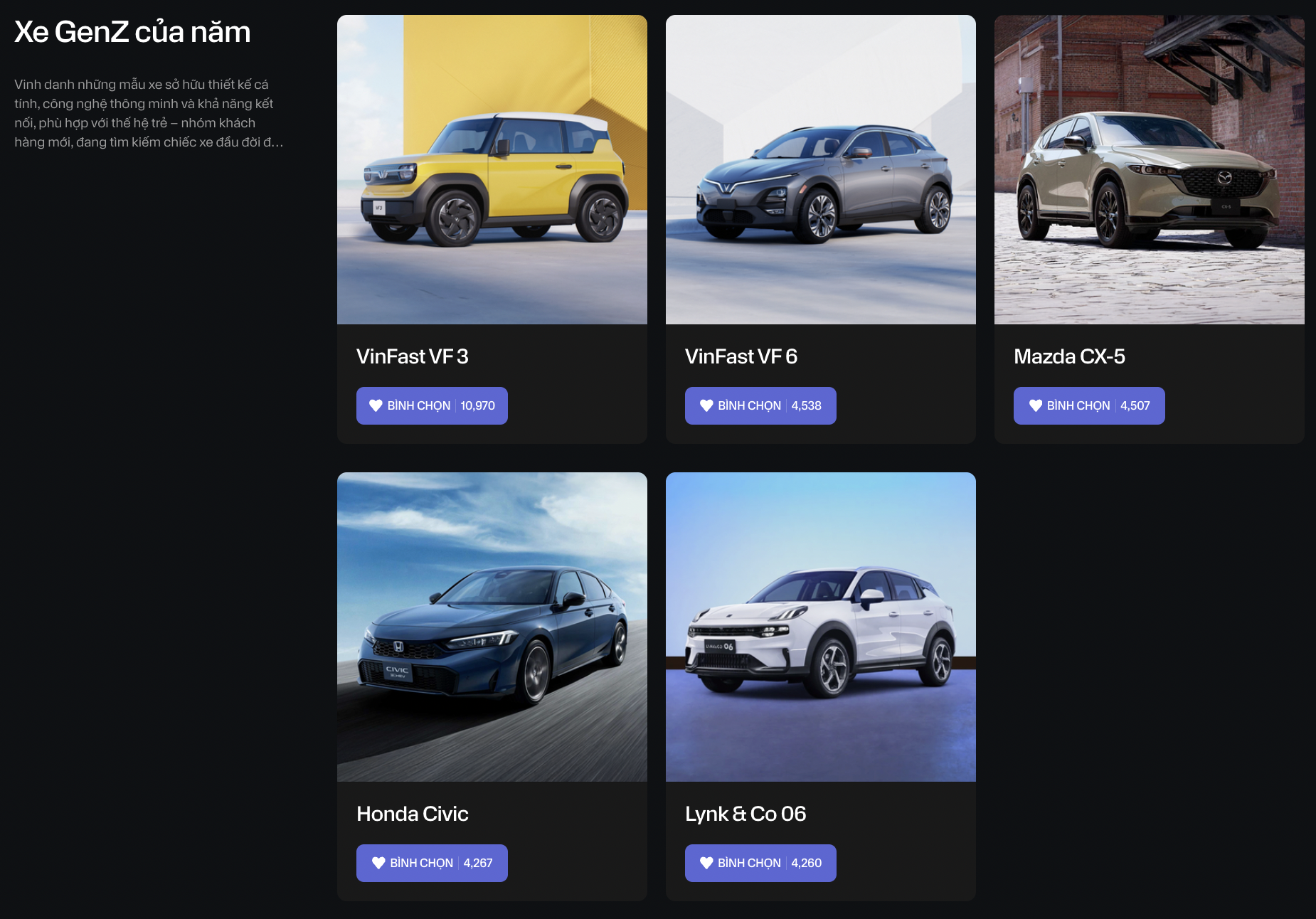 VF 5 bị Xpander &lsquo;k&egrave;m 1-1&rsquo;, VF 3 &aacute;p đảo CX-5 v&agrave; loạt xe nắm nhiều đề cử nhất tại CCA 2025!- Ảnh 14.