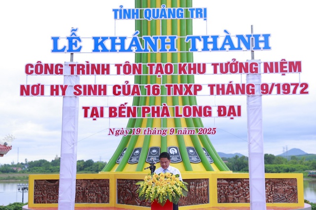 Khánh thành Khu tưởng niệm thanh niên xung phong hy sinh tại bến phà Long Đại - Ảnh 4. Khánh thành Khu tưởng niệm thanh niên xung phong hy sinh tại bến phà Long Đại - Ảnh 4.