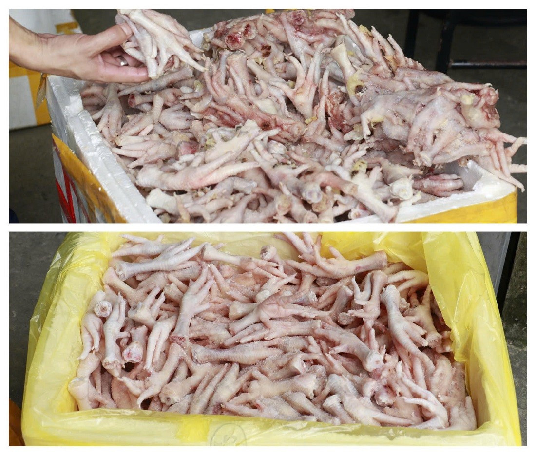 Phát hiện kho đông lạnh chứa hàng nghìn chân gà, xúc xích lậu - Ảnh 2. Phát hiện kho đông lạnh chứa hàng nghìn chân gà, xúc xích lậu - Ảnh 2.