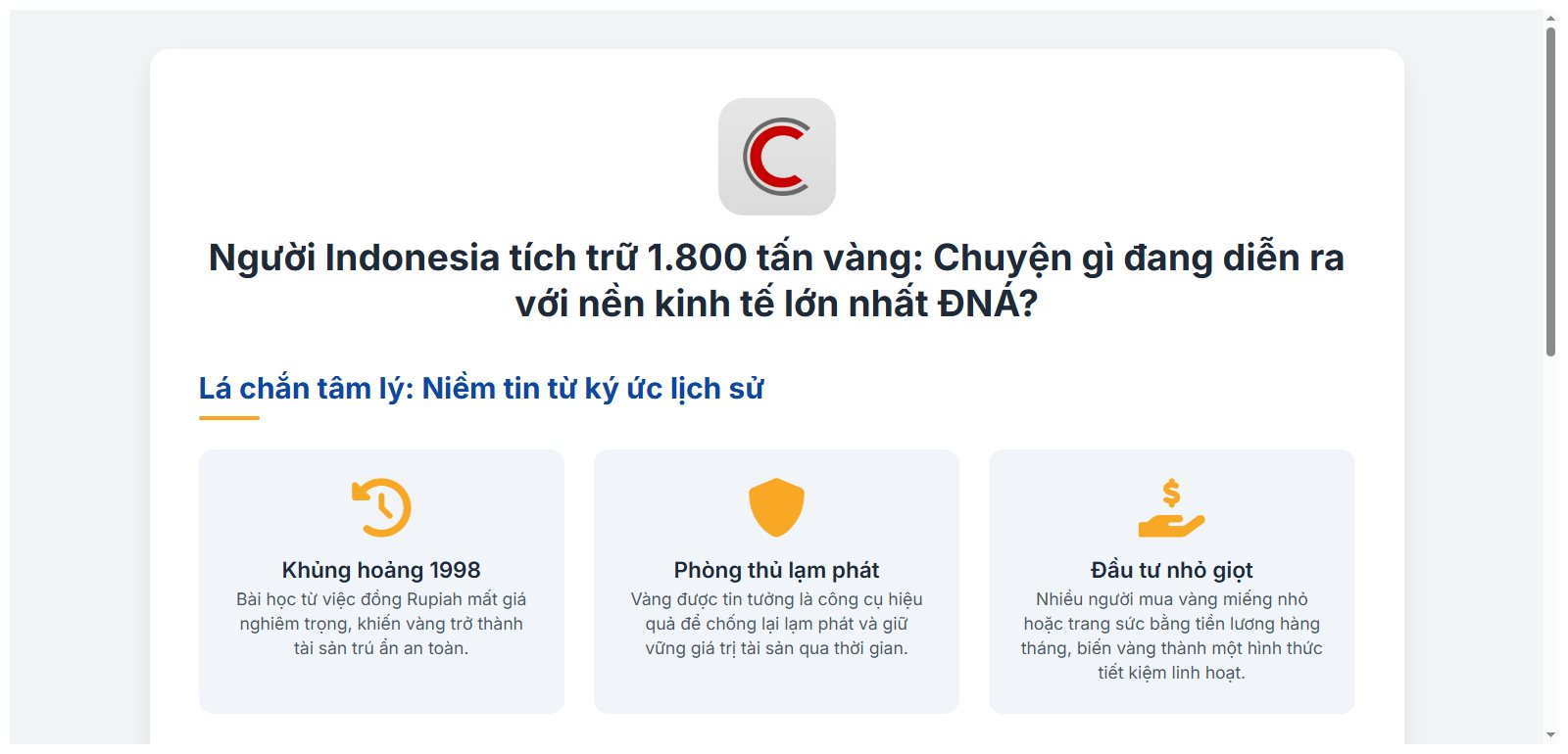 Người dân Indonesia tích trữ 1.800 tấn vàng khiến chính phủ phải thành lập ngân hàng vàng- Ảnh 2.