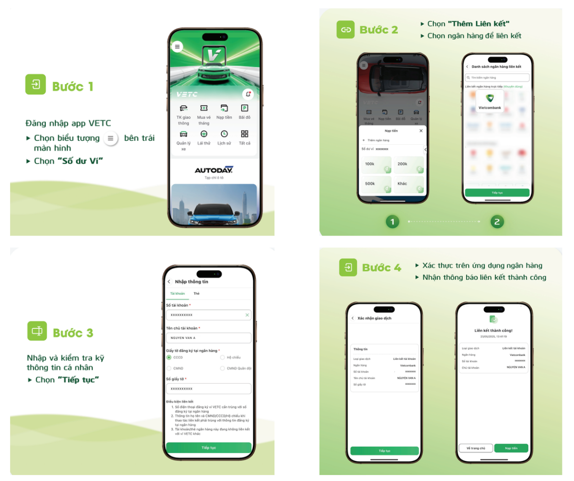 Cách liên kết tài khoản Vietcombank, VietinBank, Agribank, BIDV,... với VETC- Ảnh 1.