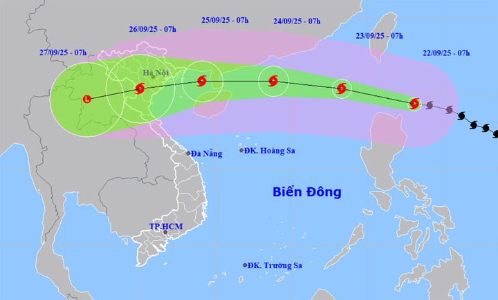 Tương tác không khí lạnh và diễn biến siêu bão Ragasa phức tạp hơn - Ảnh 1.