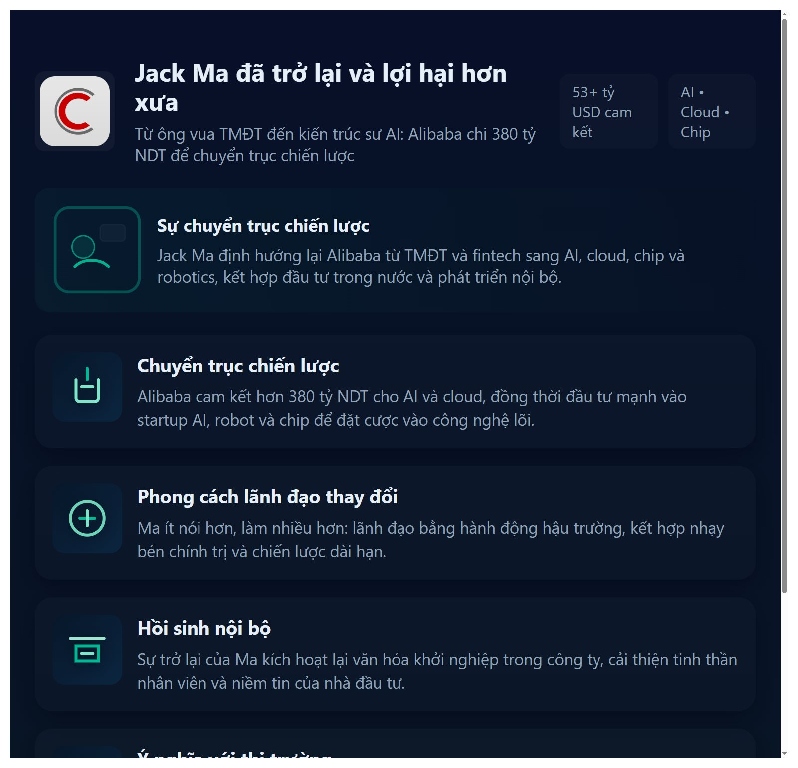 Jack Ma ‘lột xác’ hậu ở ẩn: Ngừng ồn ào, âm thầm đeo thẻ nhân viên nhưng vẫn chi 53 tỷ USD để chuyển đế chế TMĐT thành tập đoàn AI- Ảnh 2.