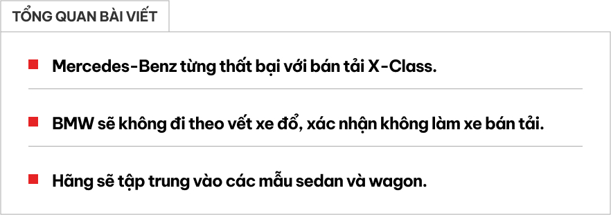 BMW sẽ không phạm sai lầm như Mercedes-Benz đã từng: Làm xe bán tải- Ảnh 1. BMW sẽ không phạm sai lầm như Mercedes-Benz đã từng: Làm xe bán tải- Ảnh 1.