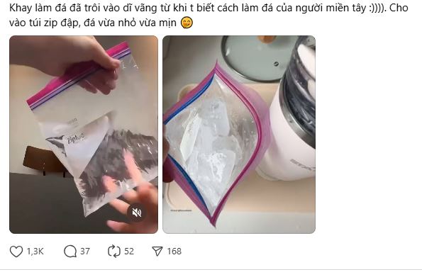 Người miền Tây chỉ cách làm đá không cần khay cực tiện - kèm loạt mẹo vặt siêu hay ai cũng áp dụng được- Ảnh 1.