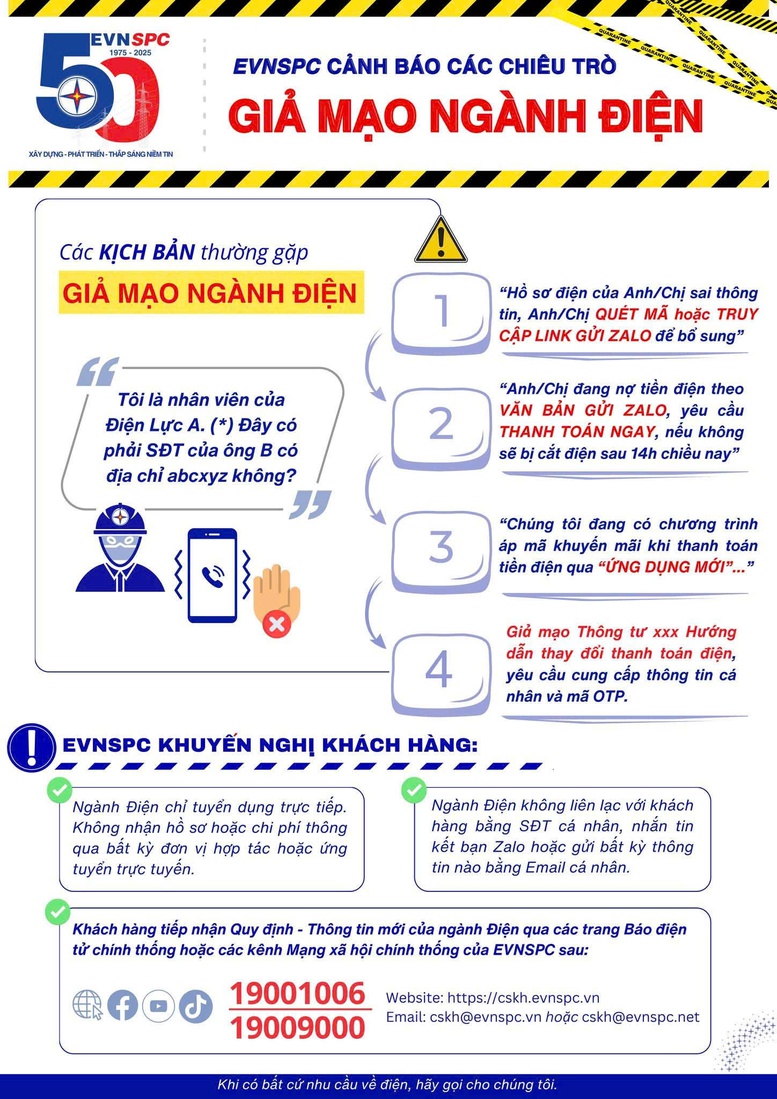 Evnspc Cảnh Báo Tình Trạng Giả Danh Nhân Viên Điện Lực Lừa Đảo Cài Ứng Dụng Chăm Sóc Khách Hàng Chiếm Đoạt Tiền A2 17589596244471607076285 1758990789314 17589907900141548794339
