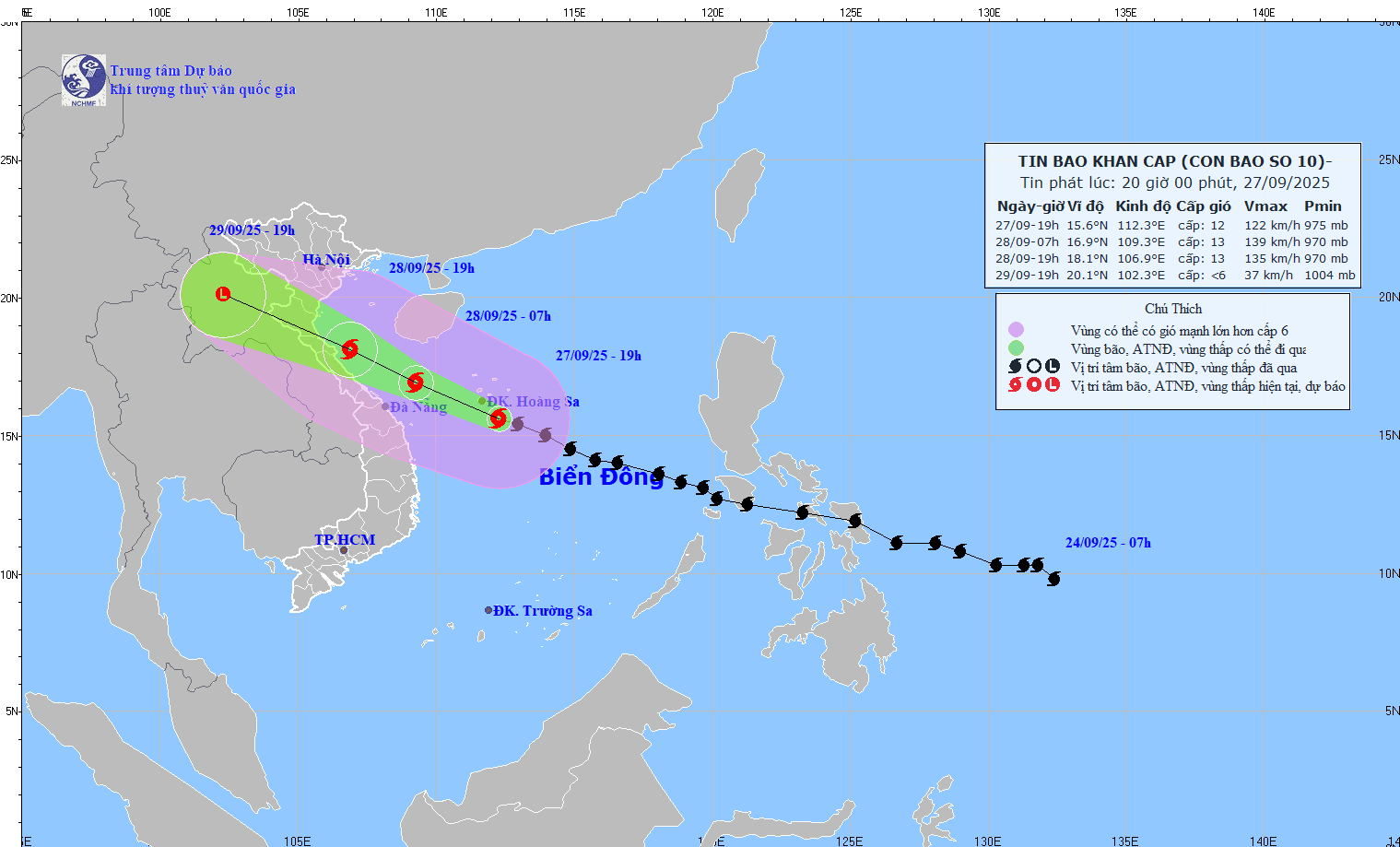 Bão số 10 không chịu tác động của không khí lạnh, rất mạnh khi đổ bộ, cả nước có mưa to- Ảnh 3.