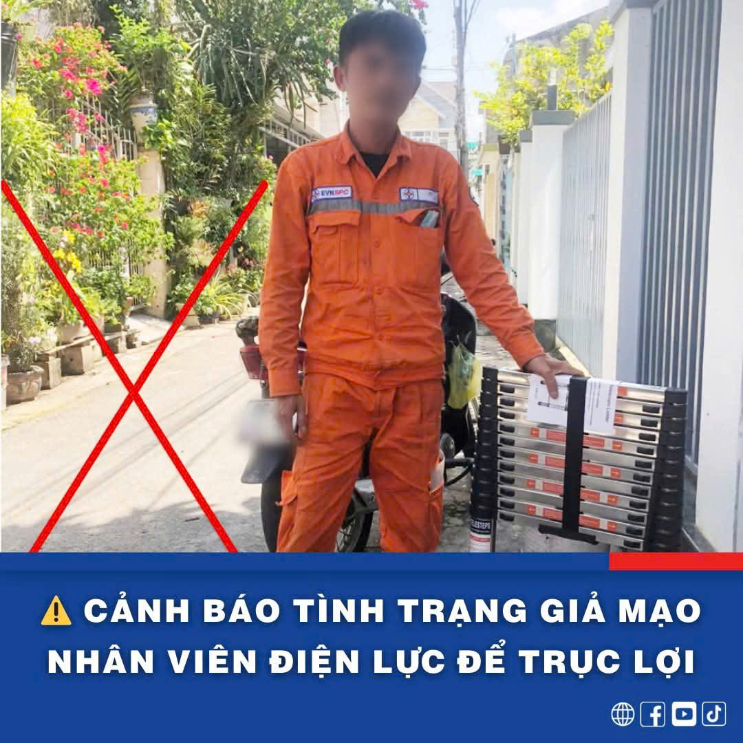 Cảnh báo khẩn việc giả nhân viên điện lực để lừa đảo tiền tỉ- Ảnh 2. Cảnh báo khẩn việc giả nhân viên điện lực để lừa đảo tiền tỉ- Ảnh 2.