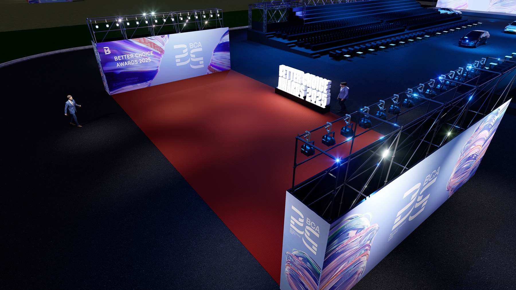Bật mí không gian "tương lai" của Gala trao giải Better Choice Awards 2025: Từ robot chó, ô tô chạy lên sân khấu tới những màn trình diễn bùng nổ- Ảnh 2.