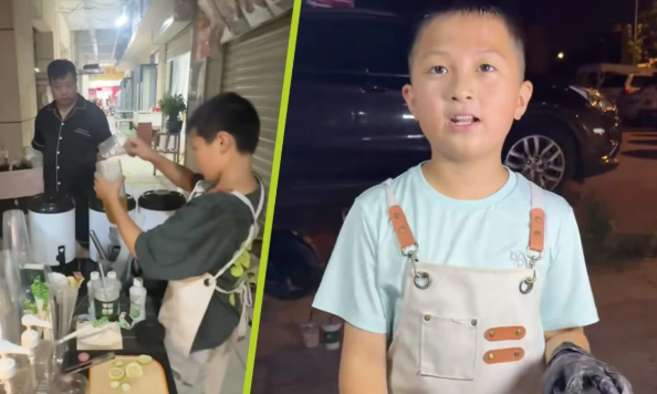 Cậu bé 11 tuổi bán trà sữa: Thần đồng kinh doanh, thu nhập 15 triệu - Ảnh 1.