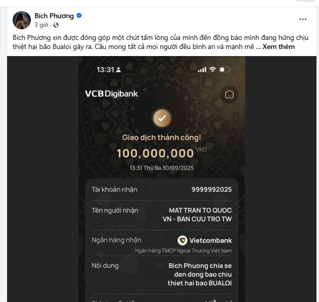 Tùng Dương và bạn bè góp 1 tỷ trong ngày 30/9, nhiều sao Việt cũng cập nhật tiền ủng hộ đồng bào- Ảnh 3. Tùng Dương và bạn bè góp 1 tỷ trong ngày 30/9, nhiều sao Việt cũng cập nhật tiền ủng hộ đồng bào- Ảnh 3.