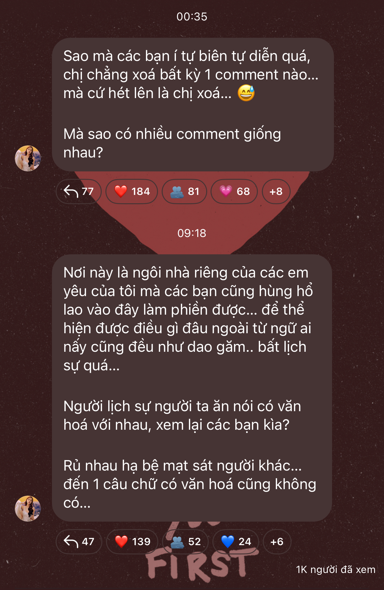 Phạm Quỳnh Anh tắt bình luận, ẩn ý ai đó "seeding bẩn" trong tâm thư đáp trả Bảo Anh - Ảnh 1.