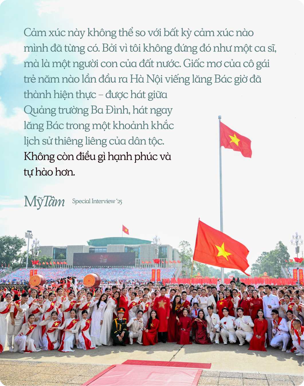 Mỹ Tâm: "Trải qua khoảnh khắc lịch sử lớn lao như vậy, tôi càng thấy mình cần phải khiêm nhường"- Ảnh 2. Mỹ Tâm: "Trải qua khoảnh khắc lịch sử lớn lao như vậy, tôi càng thấy mình cần phải khiêm nhường"- Ảnh 2.
