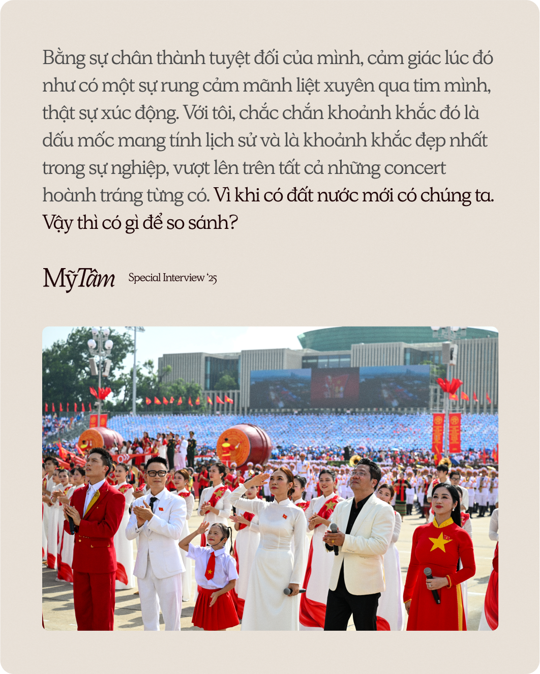 Mỹ Tâm: "Trải qua khoảnh khắc lịch sử lớn lao như vậy, tôi càng thấy mình cần phải khiêm nhường"- Ảnh 6. Mỹ Tâm: "Trải qua khoảnh khắc lịch sử lớn lao như vậy, tôi càng thấy mình cần phải khiêm nhường"- Ảnh 6.