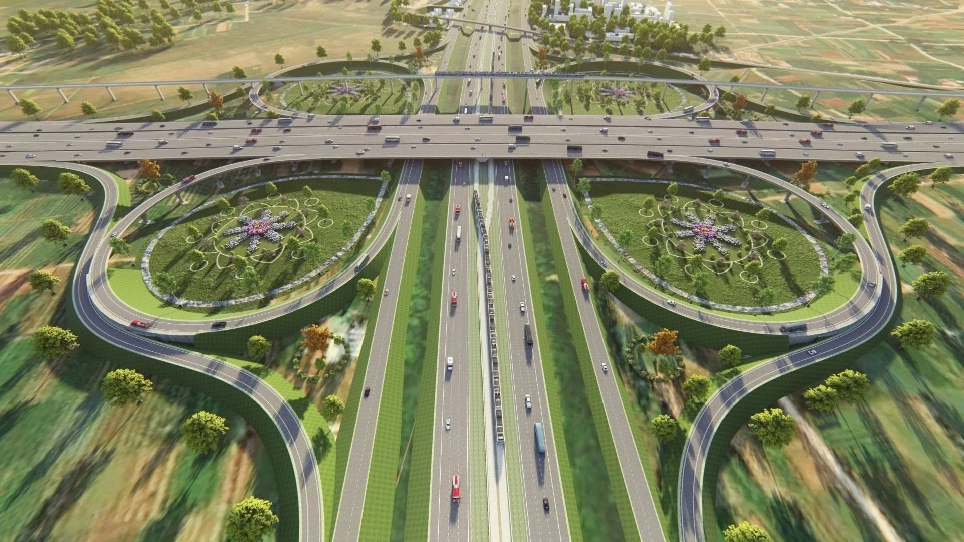 Khởi công cao tốc dài 113 km thuộc Vành đai 4 - Vùng Thủ đô trị giá hơn 56.293 tỉ đồng - Ảnh 2. Khởi công cao tốc dài 113 km thuộc Vành đai 4 - Vùng Thủ đô trị giá hơn 56.293 tỉ đồng - Ảnh 2.