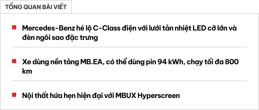 Mercedes-Benz C-Class đời mới lần đầu có ảnh chính thức với lướt tản nhiệt khủng gấp vài lần 3 Series - Ảnh 1.