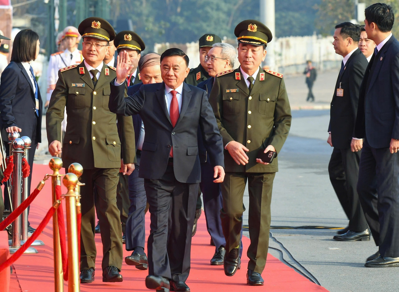 Lễ xuất qu&acirc;n lực lượng C&ocirc;ng an bảo vệ Đại hội XIV của Đảng tại H&agrave; Nội - Ảnh 1.