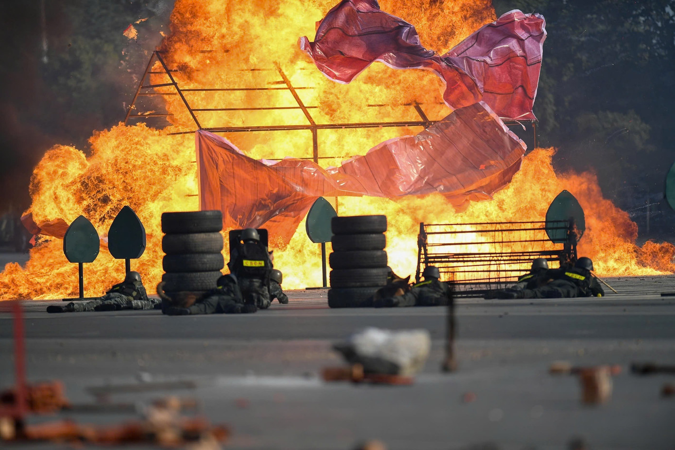 Lễ xuất qu&acirc;n lực lượng C&ocirc;ng an bảo vệ Đại hội XIV của Đảng tại H&agrave; Nội - Ảnh 19.