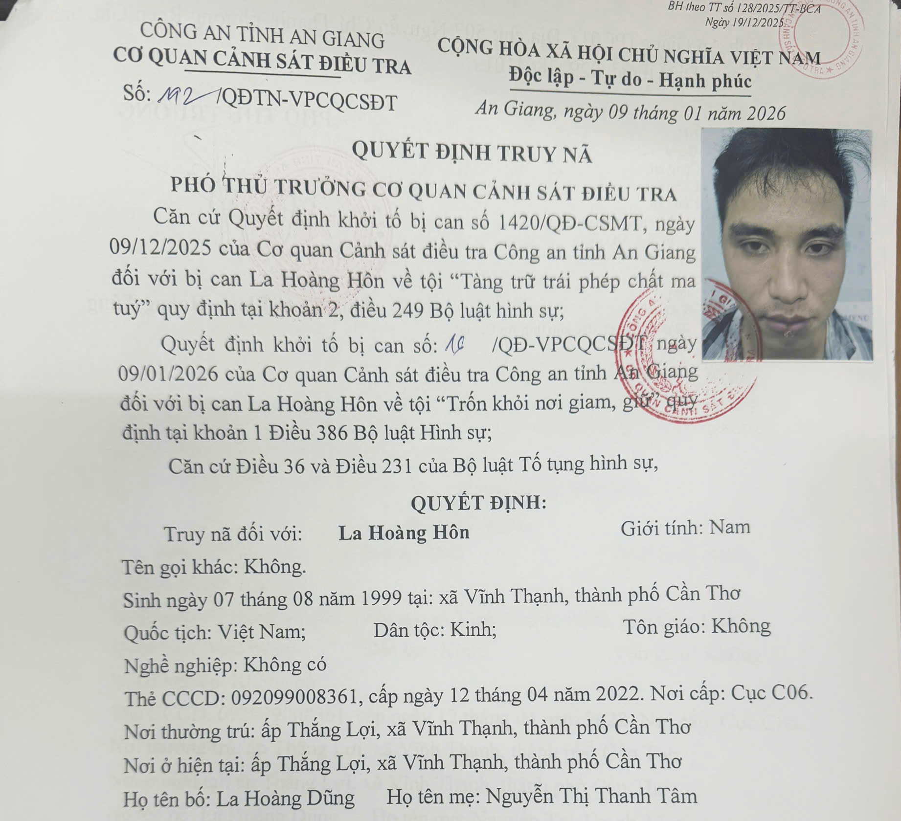 Bắt giữ 3 trong 4 bị can trốn khỏi nơi giam giữ tại An Giang - Ảnh 3.