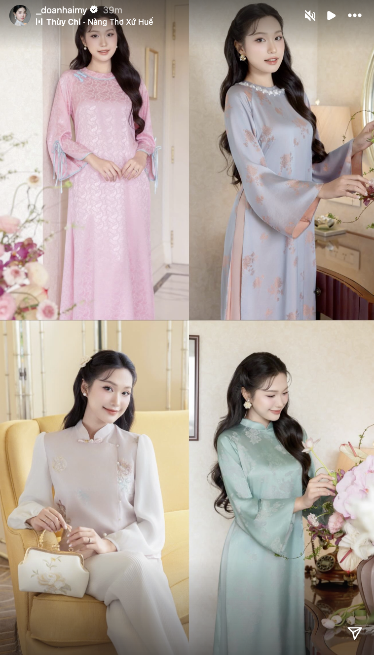 Ai mặc áo dài đẹp như Doãn Hải My: Nhan sắc “nghiêng nước nghiêng thành”, bất bại trong dàn WAGs Việt- Ảnh 5. Ai mặc áo dài đẹp như Doãn Hải My: Nhan sắc “nghiêng nước nghiêng thành”, bất bại trong dàn WAGs Việt- Ảnh 5.