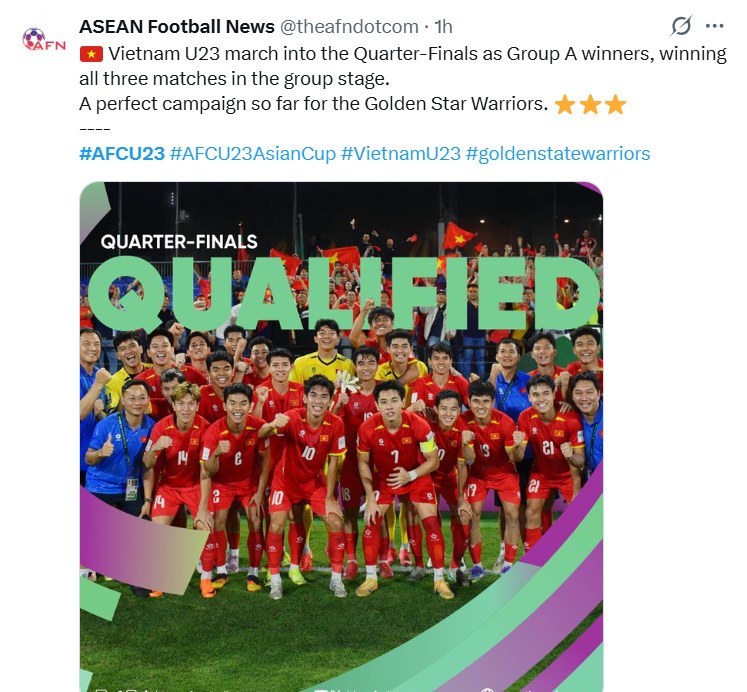 Từ trang chủ FIFA đến cả MXH khắp ch&acirc;u &Aacute; đều ngập tr&agrave;n h&igrave;nh ảnh đội tuyển Việt Nam- Ảnh 4.