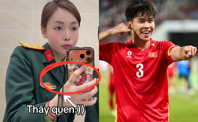 Chiếc ốp điện thoại "vạch trần" quan hệ của L&yacute; Đức U23 Việt Nam v&agrave; hotgirl bắn s&uacute;ng Ph&iacute; Thanh Thảo giữa tin hẹn h&ograve; - Ảnh 1.