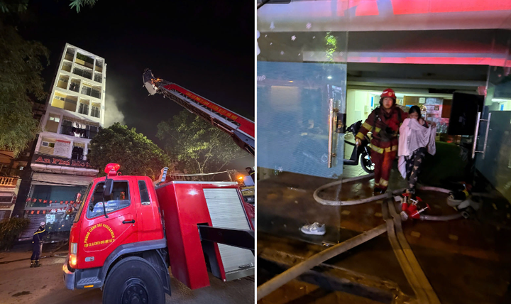 Tạm giữ nghi phạm đốt nhà nghỉ ở Hà Nội , Cảnh sát cứu 7 người an toàn - Ảnh 1.