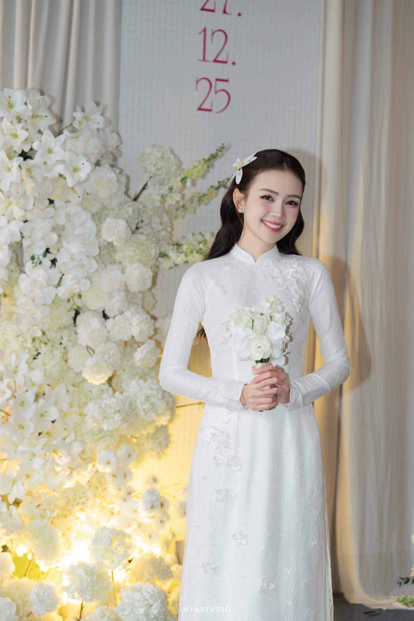 C&ocirc; g&aacute;i từng viral trong đ&aacute;m cưới Hoa hậu Đỗ H&agrave; l&ecirc;n xe hoa, nhan sắc c&ocirc; d&acirc;u ch&uacute; rể như x&eacute; truyện bước ra- Ảnh 5.