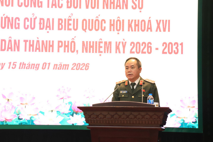 Công an Hà Nội giới thiệu dương Đức Hải ứng cử ĐBQH khóa XVI - Ảnh 1.