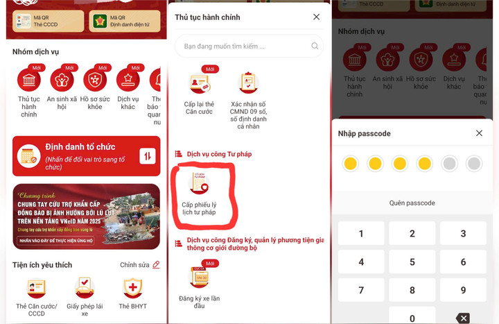 3 Bước đơn giản y&ecirc;u cầu cấp phiếu l&yacute; lịch tư ph&aacute;p online tr&ecirc;n ứng dụng VNeID - Ảnh 2.