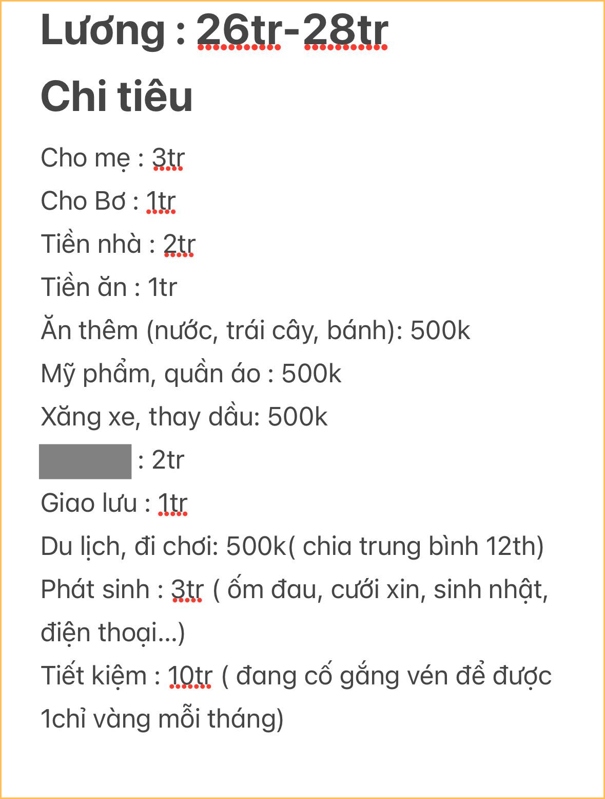 Bảng chi ti&ecirc;u BẤT ỔN của c&ocirc; g&aacute;i ở H&agrave; Nội: Lương 28 triệu, ăn 1 triệu, cố mua 1 chỉ v&agrave;ng- Ảnh 1.