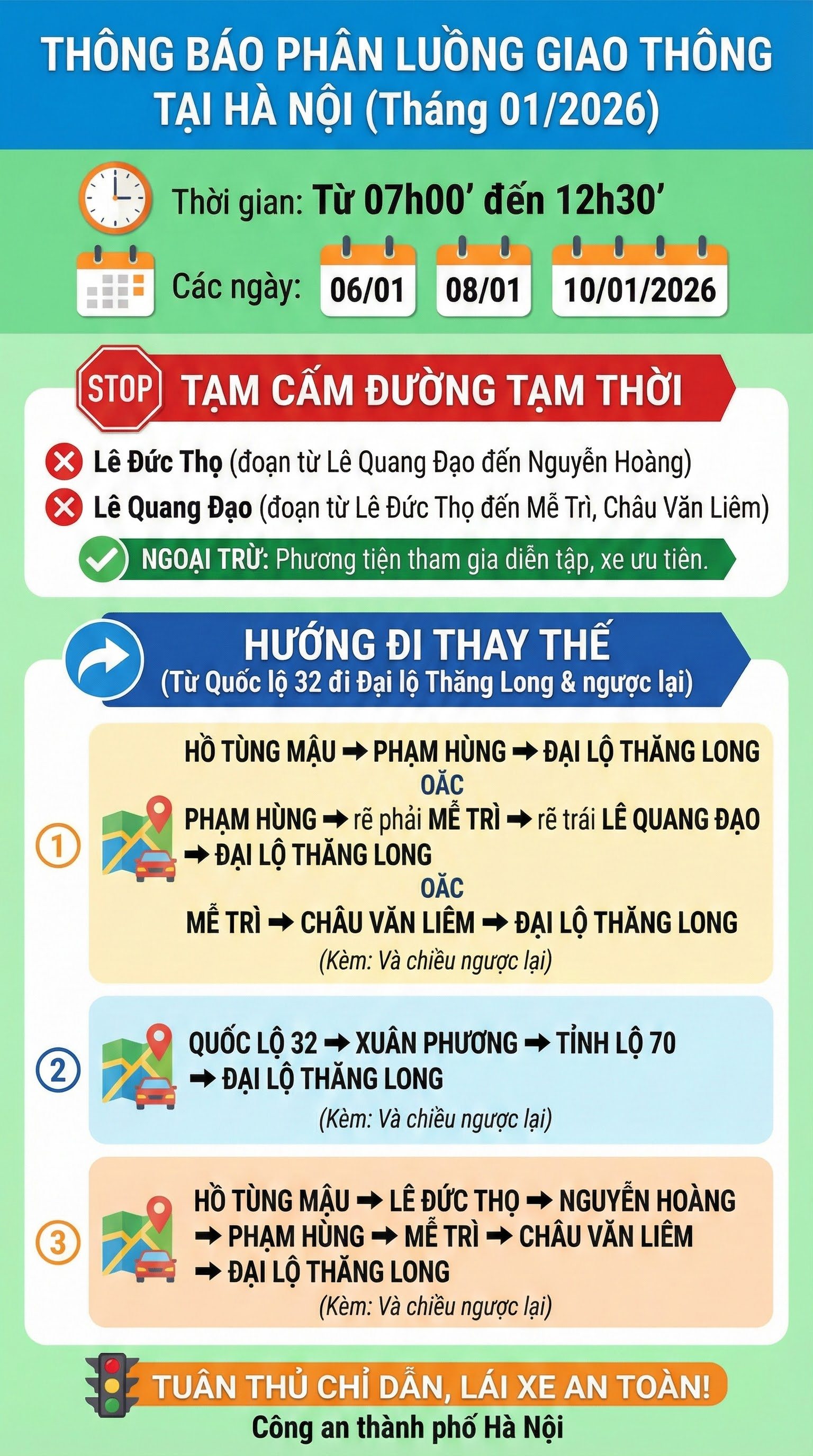 H&agrave; Nội: Người tham gia giao th&ocirc;ng ở khu vực n&agrave;y đặc biệt ch&uacute; &yacute; trong c&aacute;c ng&agrave;y 6,8 v&agrave; 10/1 - Ảnh 1.