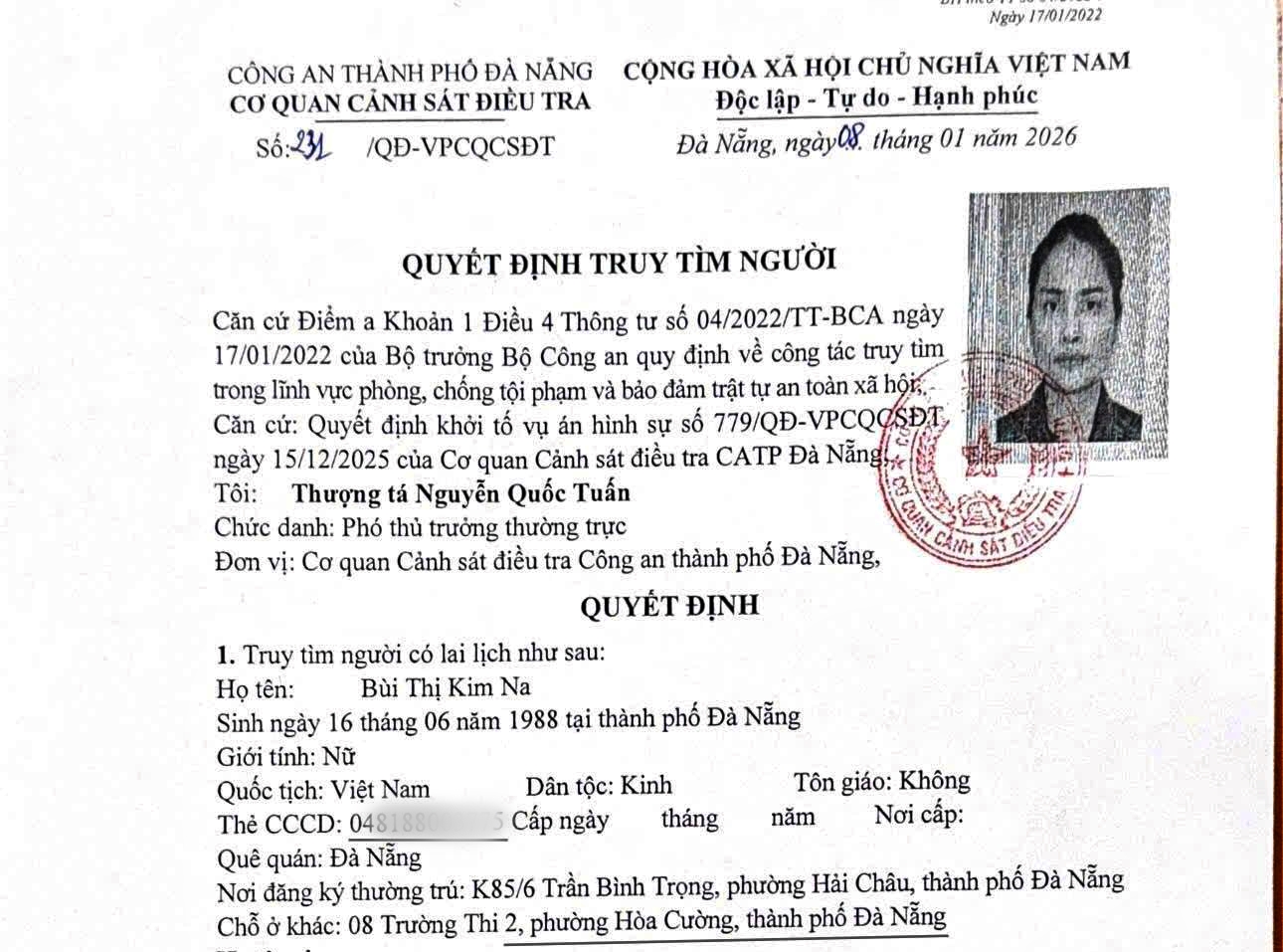 Truy tìm Bùi Thị Kim Na 38 tuổi liên quan vụ chiếm đoạt 2.000 tỷ đồng - Ảnh 2.