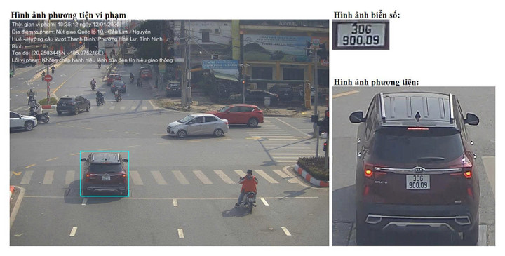 Danh s&aacute;ch xe vi phạm giao th&ocirc;ng được camera AI ghi lại tại Ninh B&igrave;nh - Ảnh 2.