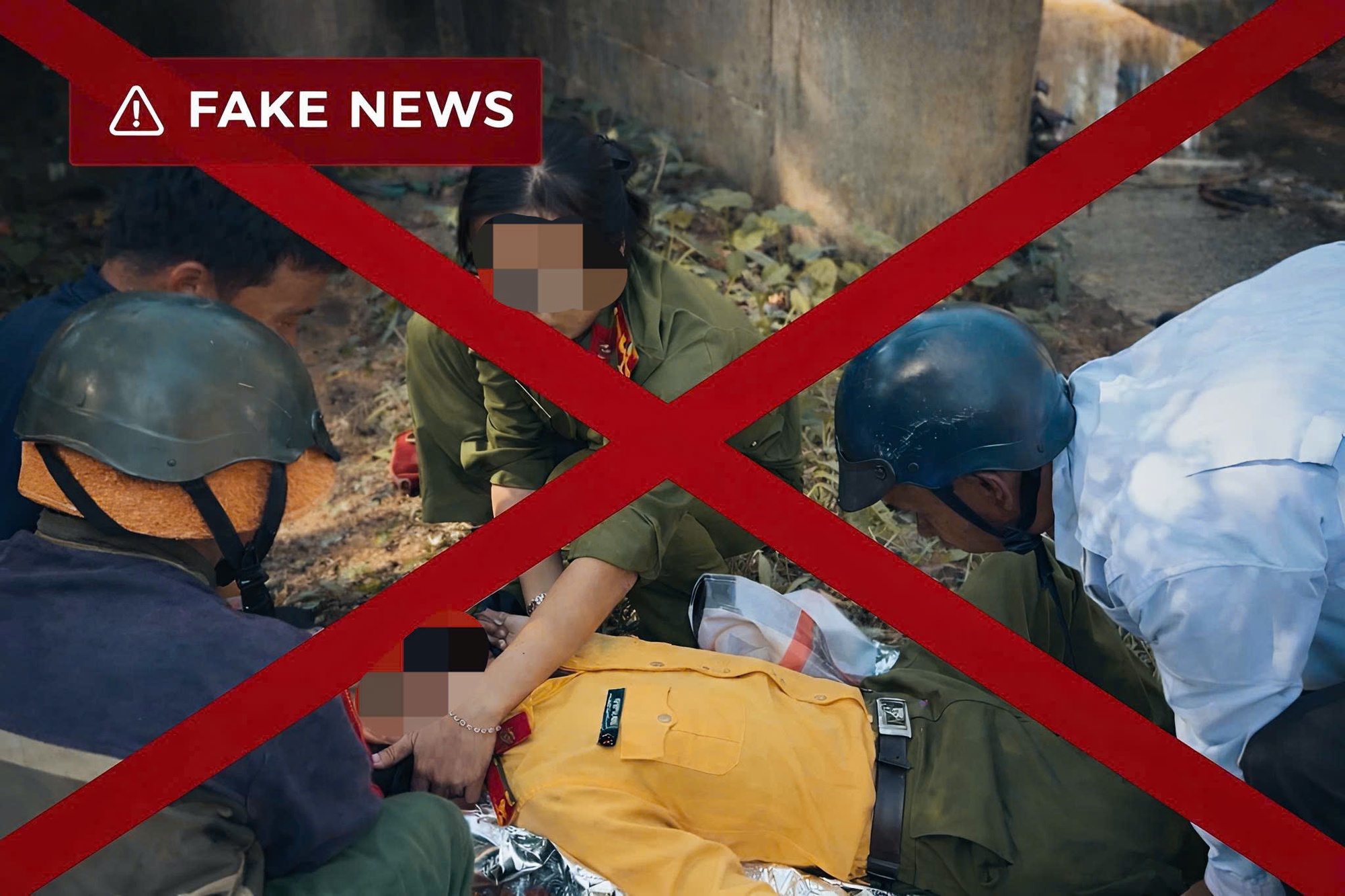 Thông tin tin giả cán bộ Công an bị đâm tử vong khi cưỡng chế đất là sai sự thật - Ảnh 1.