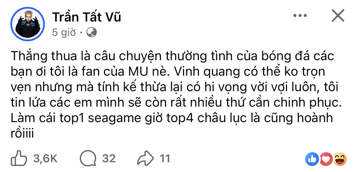 Ho&agrave; Minzy, BigDaddy n&oacute;i lời thật l&ograve;ng về trận thua của U23 Việt Nam trước U23 Trung Quốc- Ảnh 1.