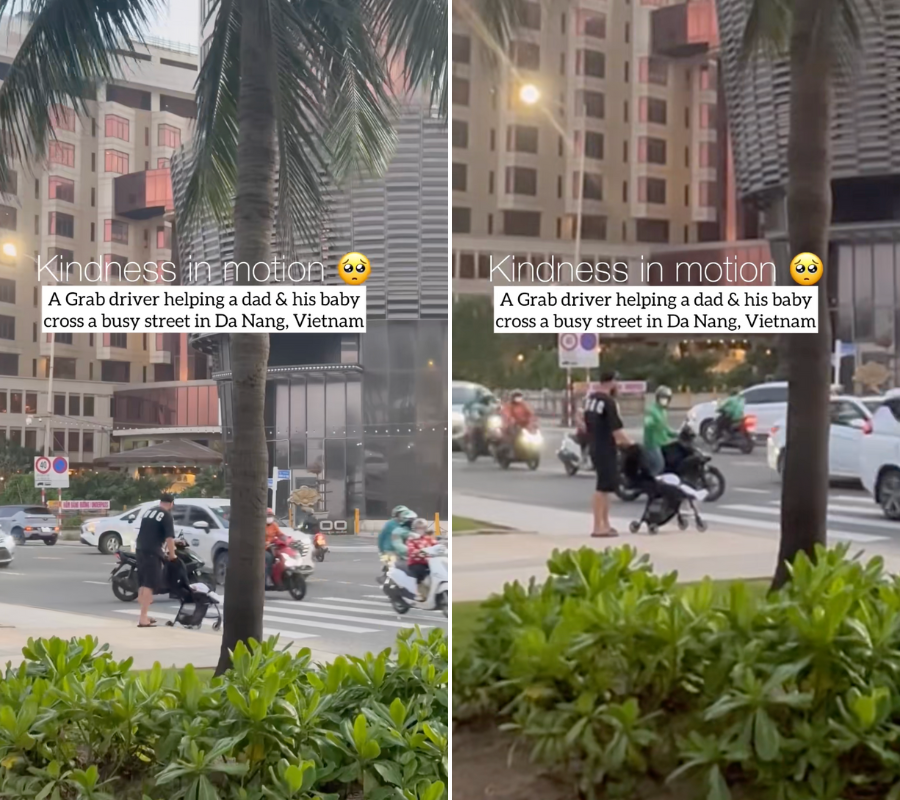T&agrave;i xế Việt gi&uacute;p kh&aacute;ch T&acirc;y qua đường: H&agrave;nh động đẹp giữa d&ograve;ng xe cộ - Ảnh 1.
