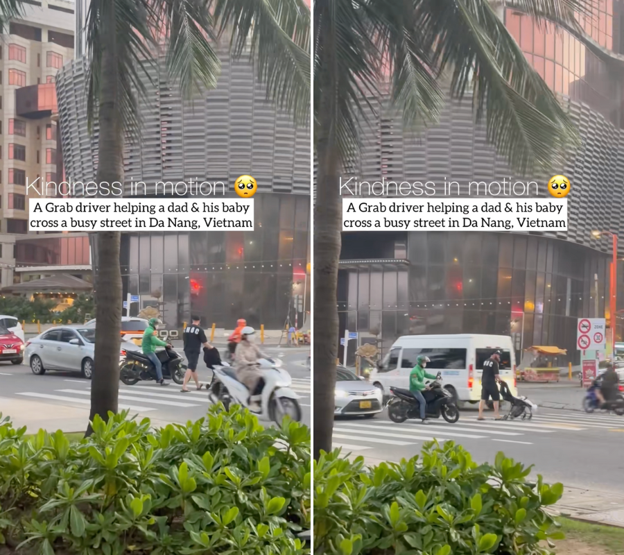 T&agrave;i xế Việt gi&uacute;p kh&aacute;ch T&acirc;y qua đường: H&agrave;nh động đẹp giữa d&ograve;ng xe cộ - Ảnh 2.