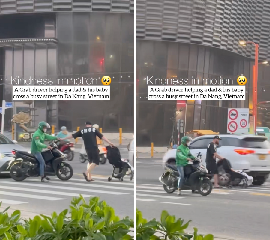 T&agrave;i xế Việt gi&uacute;p kh&aacute;ch T&acirc;y qua đường: H&agrave;nh động đẹp giữa d&ograve;ng xe cộ - Ảnh 3.