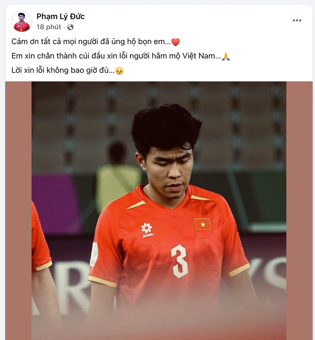 Lý Đức thức trắng đêm, day dứt vì tấm thẻ đỏ- Ảnh 1. Lý Đức thức trắng đêm, day dứt vì tấm thẻ đỏ- Ảnh 1.