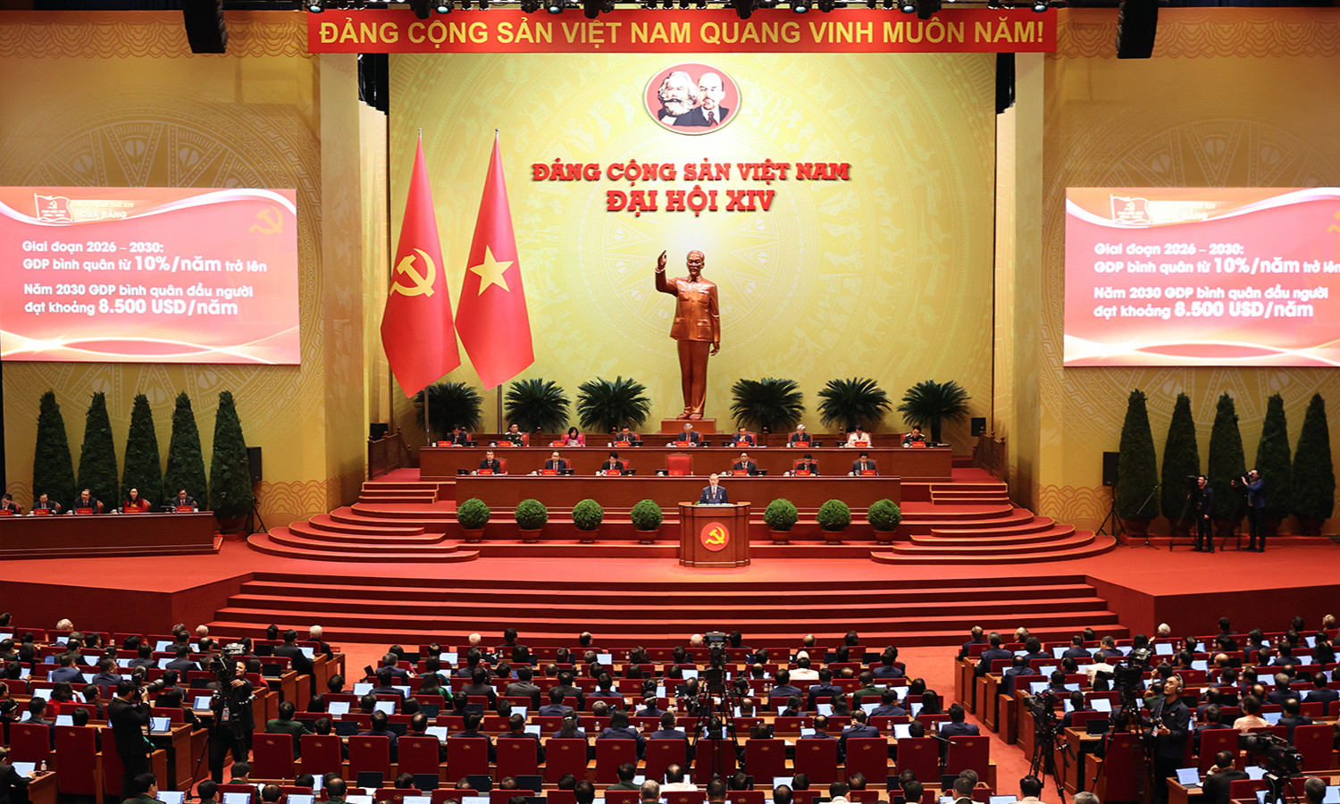 Tổng B&iacute; thư chủ tr&igrave; họp b&aacute;o c&ocirc;ng bố kết quả Đại hội Đảng XIV - Ảnh 1.