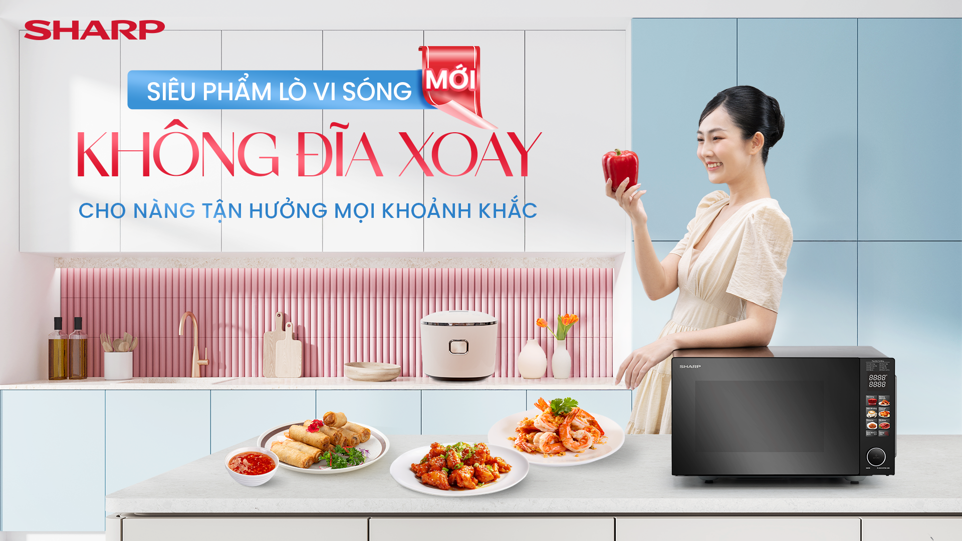 Sharp Ra Mắt Lò Vi Sóng Không Đĩa Xoay Mới: Mở Không Gian, Nấu Dễ Dàng - Ảnh 4. Sharp Ra Mắt Lò Vi Sóng Không Đĩa Xoay Mới: Mở Không Gian, Nấu Dễ Dàng - Ảnh 4.