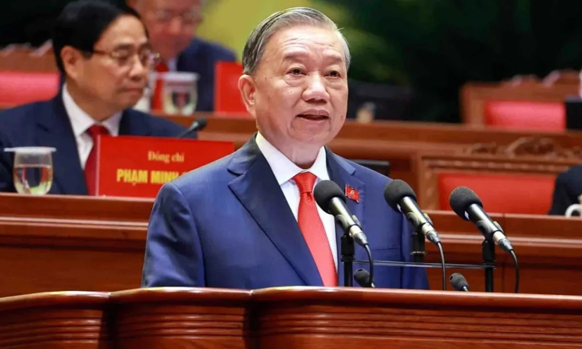 Hội nghị Ban Chấp h&agrave;nh Trung ương Đảng kh&oacute;a XIV bầu &ocirc;ng T&ocirc; L&acirc;m l&agrave;m Tổng B&iacute; thư - Ảnh 1.