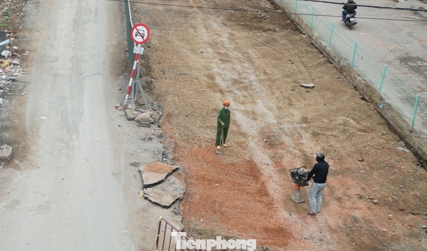 Sửa chữa đường Nguyễn Cảnh Dị: Tuyến đường nhiều ổ g&agrave; tại H&agrave; Nội được n&acirc;ng cấp - Ảnh 5.