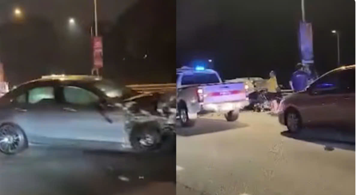 Đứng trên cao tốc giải quyết sau va chạm nhỏ, nhóm người bị chiếc Mercedes-Benz lao trúng: 2 người tử vong, 2 người bị thương- Ảnh 1. Đứng trên cao tốc giải quyết sau va chạm nhỏ, nhóm người bị chiếc Mercedes-Benz lao trúng: 2 người tử vong, 2 người bị thương- Ảnh 1.