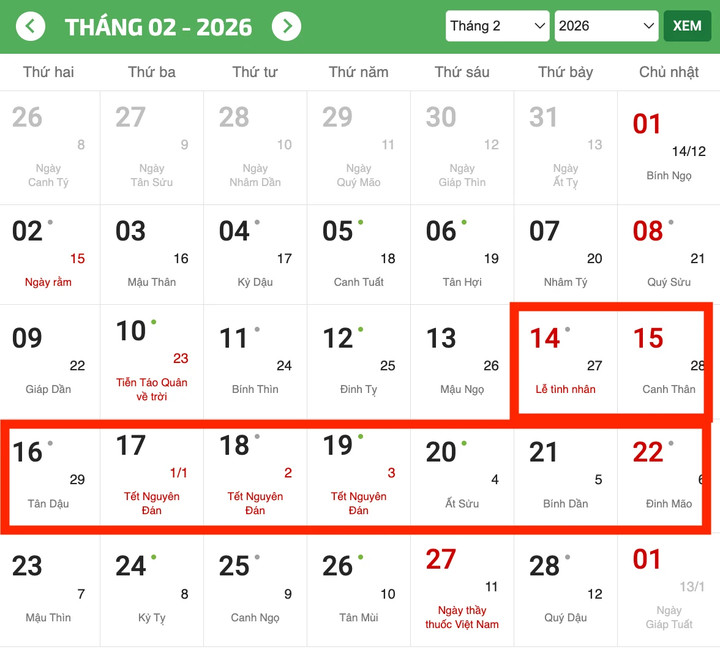 Lịch nghỉ Tết 2026 Bính Ngọ và các kỳ nghỉ lễ dài trong năm 2026 - Ảnh 1.