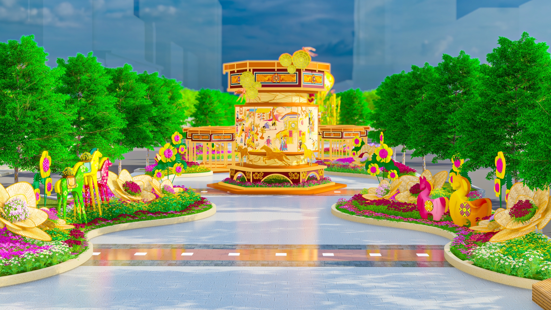 Lộ diện những linh vật ngựa ở Đường hoa Nguyễn Huệ Tết Bính Ngọ 2026 - Ảnh 7.