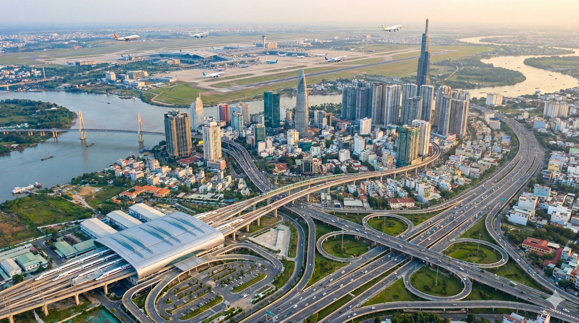 So găng sân bay Long Thành với Tân Sơn Nhất, ga Thủ Thiêm và ga Sài Gòn: Tân binh' cửa ngõ bứt phá ngoạn mục - Ảnh 1.