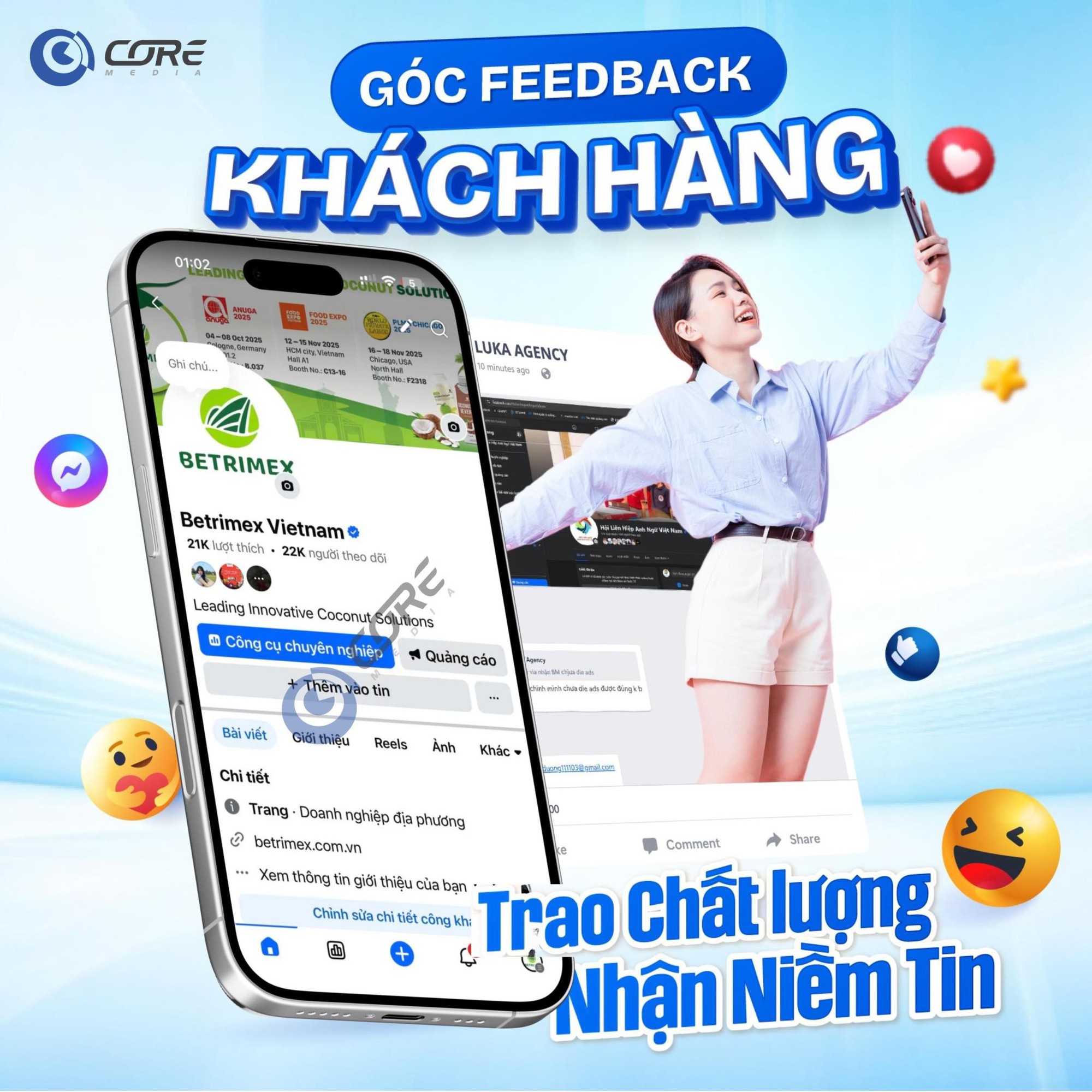 CEO Đình Triển chia sẻ về dịch vụ lên tích xanh nền tảng Facebook, TikTok, Instagram tại CORE MEDIA - Ảnh 2.
